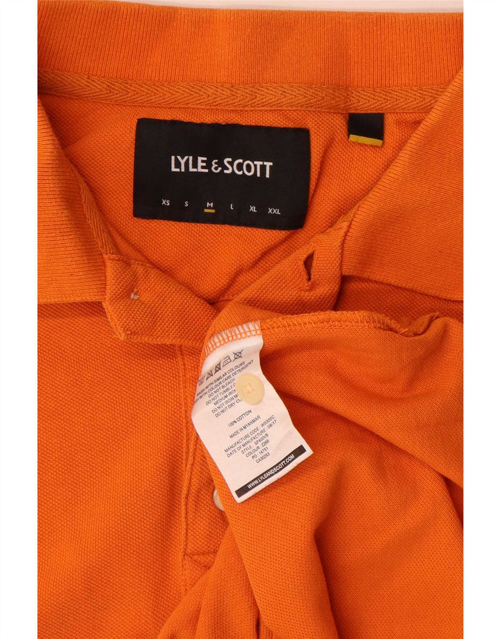 Lyle & Scott herre poloshirt Medium orange bomuld
