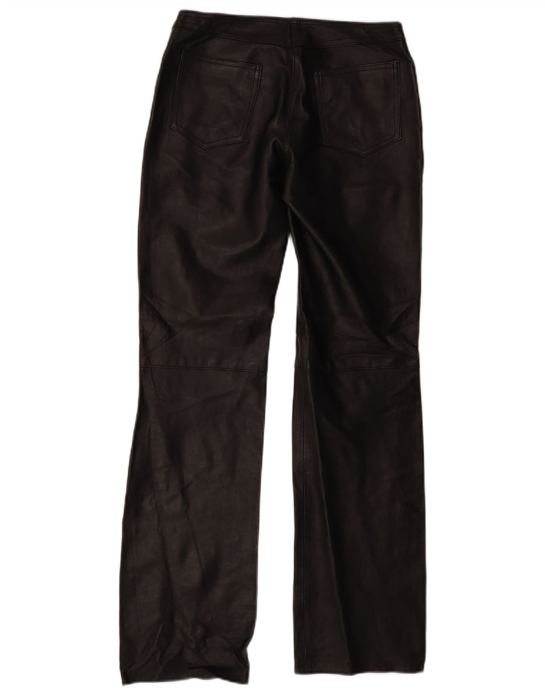 XETRA Dame Bootcut Læderbukser IT 42 Medium W28 L32 Sort
