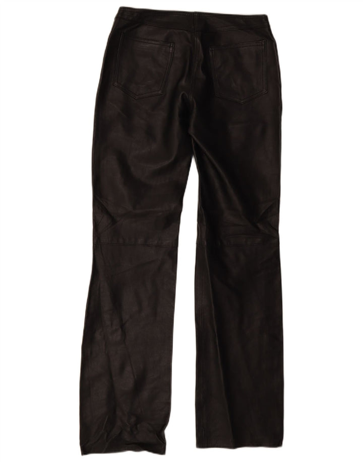 XETRA Dame Bootcut Læderbukser IT 42 Medium W28 L32 Sort
