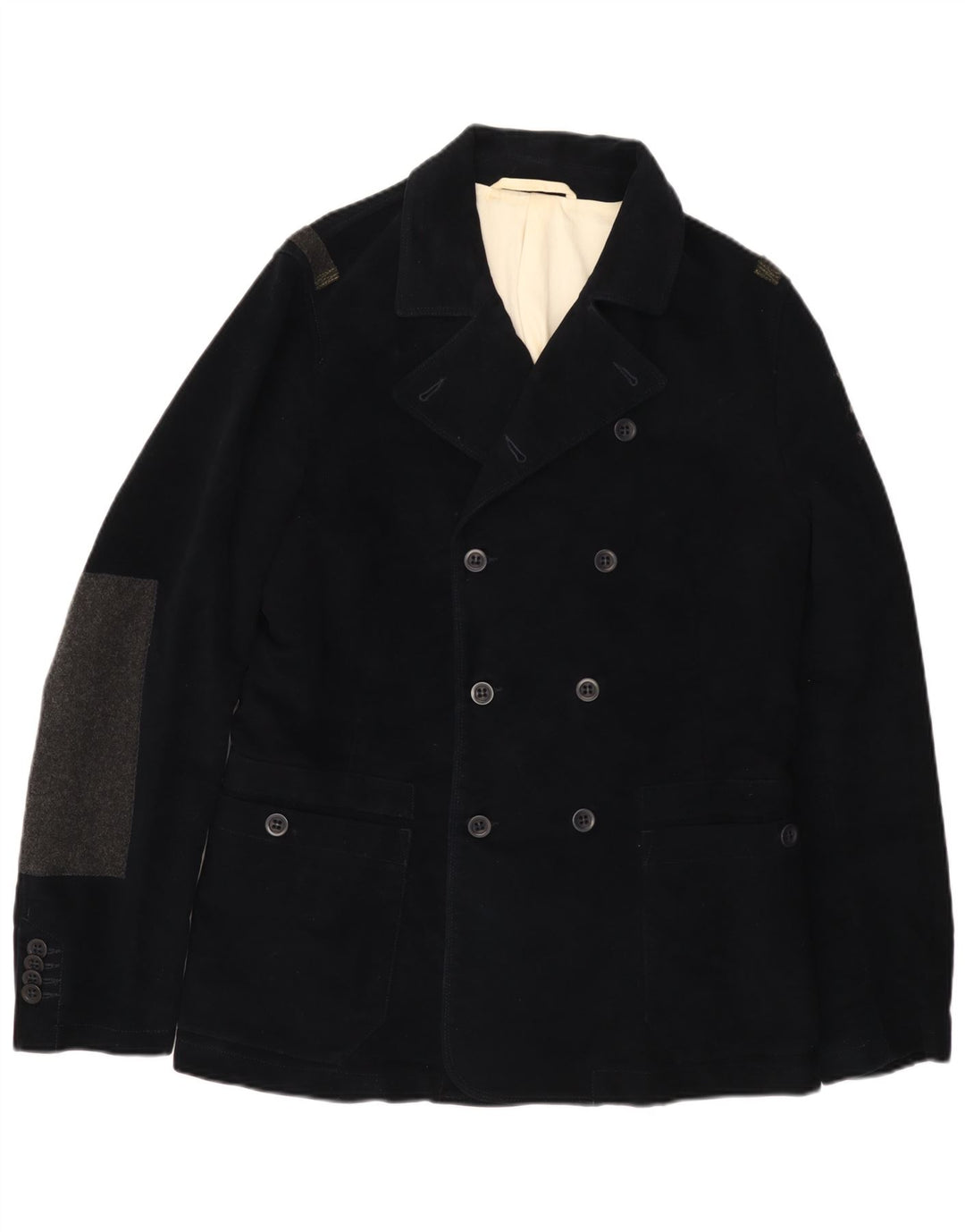 Mauro Grifoni Herre Pea Coat IT 54 2XL Marineblå Bomuld