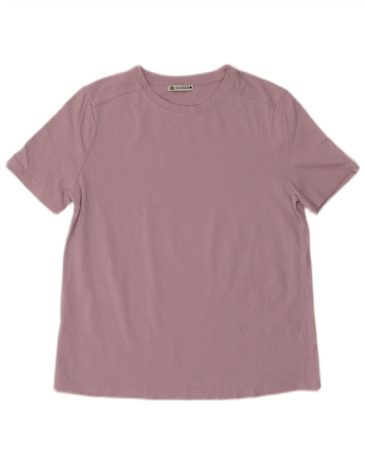 Zara T-Shirt Top UK 10 Lille Lilla
