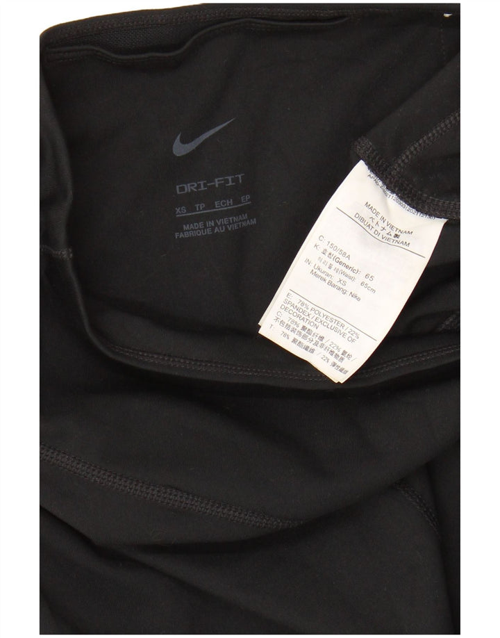 NIKE Grafiske Leggings til kvinder UK 4 XS sort polyester
