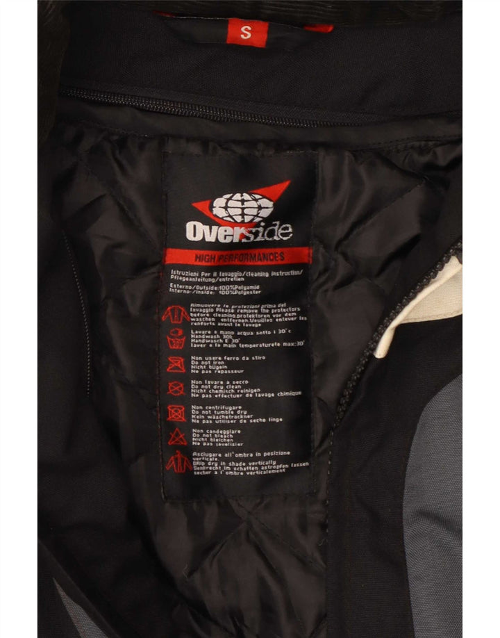 Vintage Herre Racer Jacket UK 36 Small Black Colourblock Polyamid