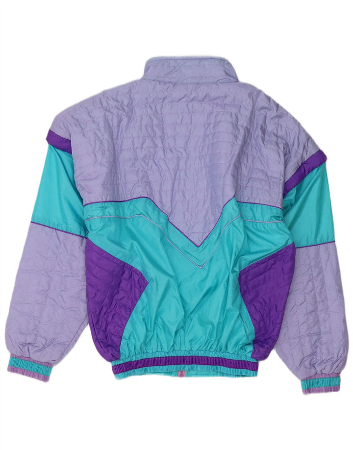 Vintage træningsdragt til mænd Topjakke Stor lilla Colourblock Polyester