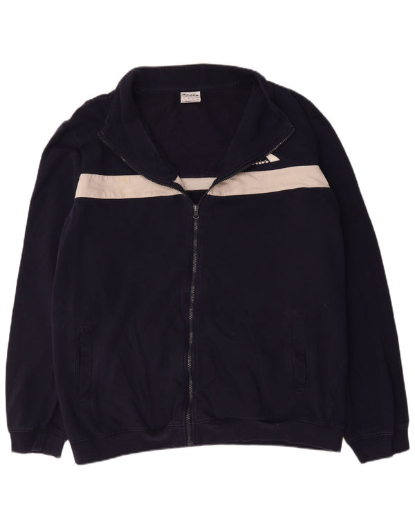 Diadora Træningsdragt til mænd Topjakke 3XL Marineblå Colourblock Bomuld
