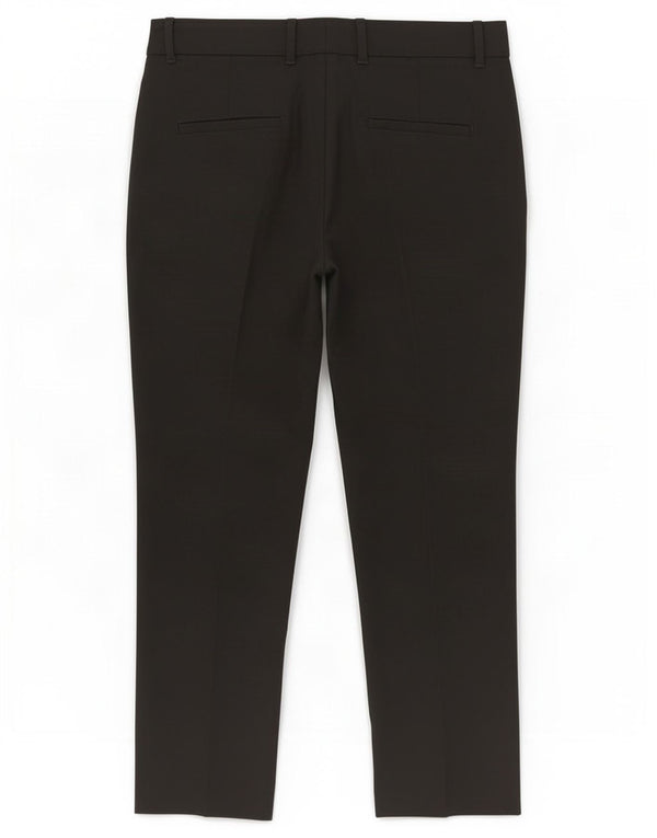 Zara Dame Slim Cropped Trousers EU 38 Small W28 L25 Black Bomuld
