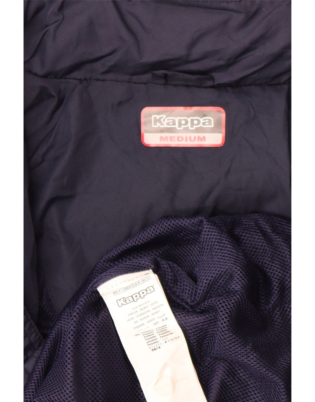 KAPPA Herre grafisk træningsdragt med hætte Topjakke Medium Navyblå Polyester