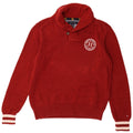 TOMMY HILFIGER Mens Shawl Neck Jumper Sweater Medium Red Cotton