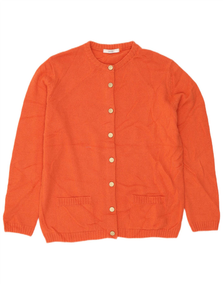 MARKS & SPENCER Dame cardigan sweater UK 12 Medium Orange Akryl