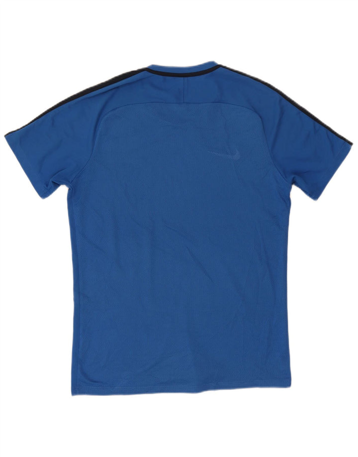 Nike Herre Dri Fit T-shirt Top Medium Blue Colourblock Polyester