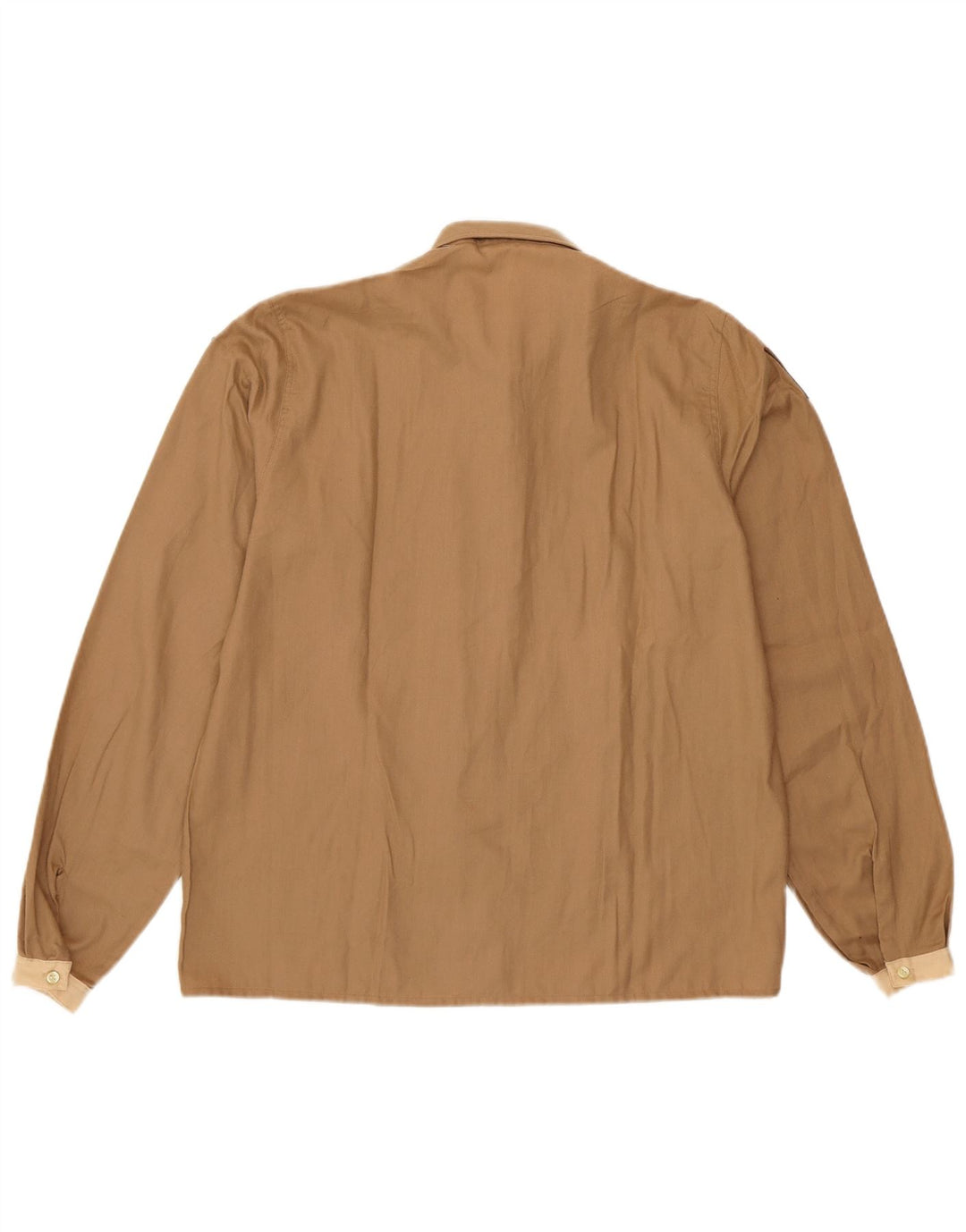NORTONS Dameskjorte UK 16 Stor Brun Colourblock Bomuld