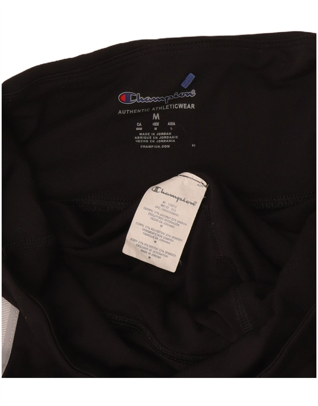 CHAMPION Womens Leggings UK 12 Medium Black Polyester