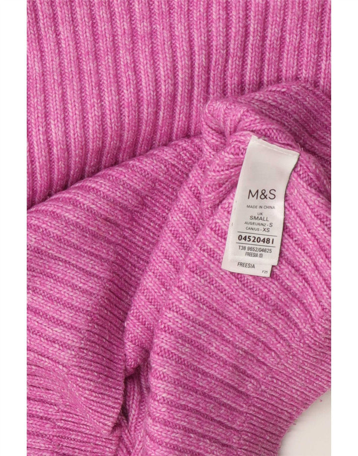 Marks & Spencer Dame sweater med rund hals DK 10 Lille Pink Polyester