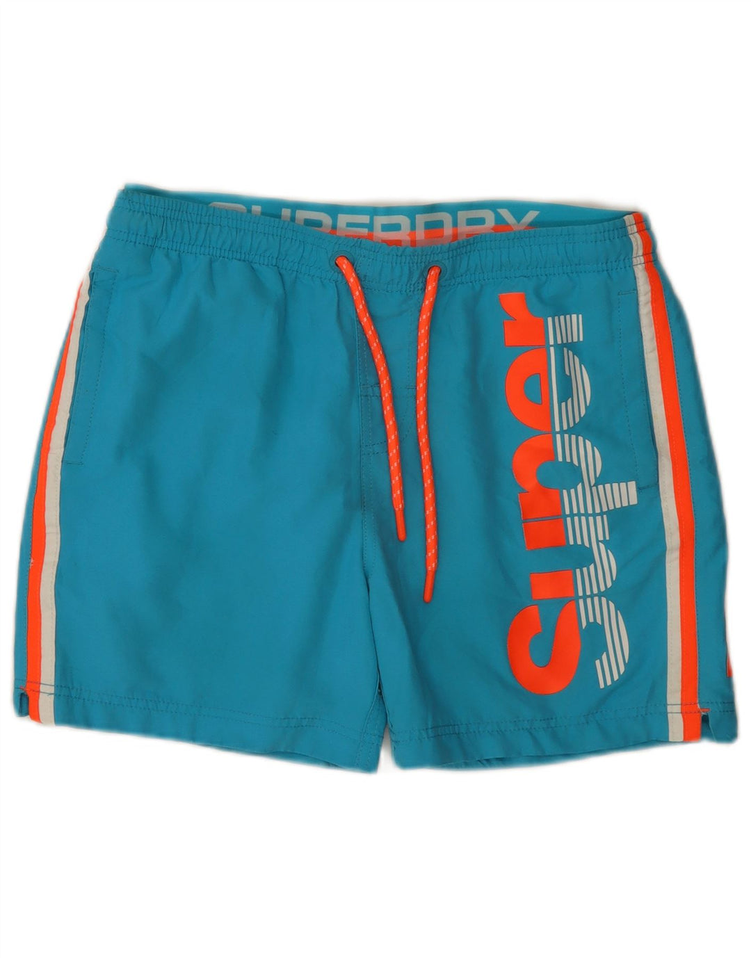 Superdry Herre grafiske almindelige svømmeshorts Stor blå farveblok