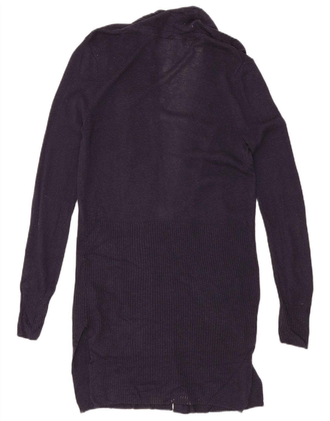 MARKS & SPENCER Dame Longline Cardigan Sweater UK 10 Small Navy Blue