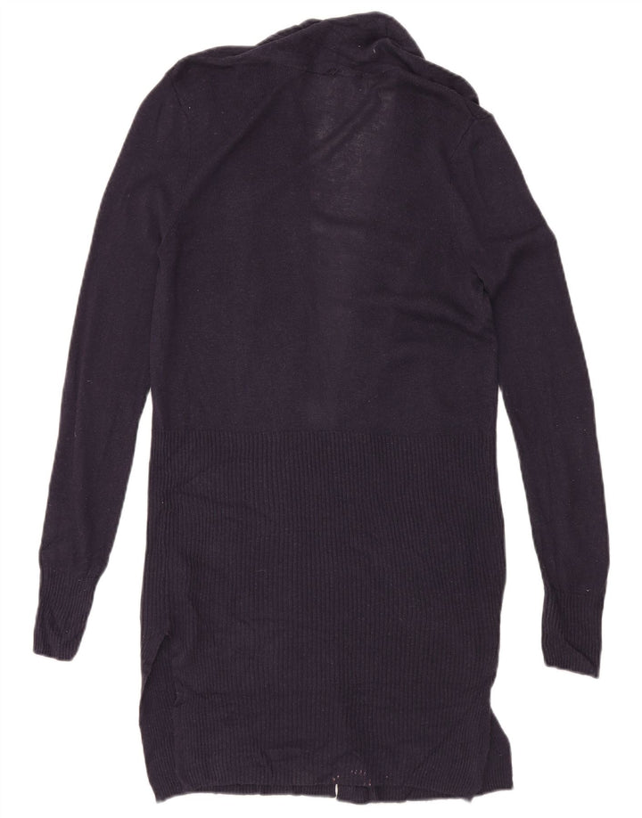MARKS & SPENCER Dame Longline Cardigan Sweater UK 10 Small Navy Blue