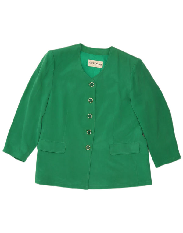 Mariella Burani Dame 5 knap 3/4 ærmet blazerjakke UK 18 Large Green