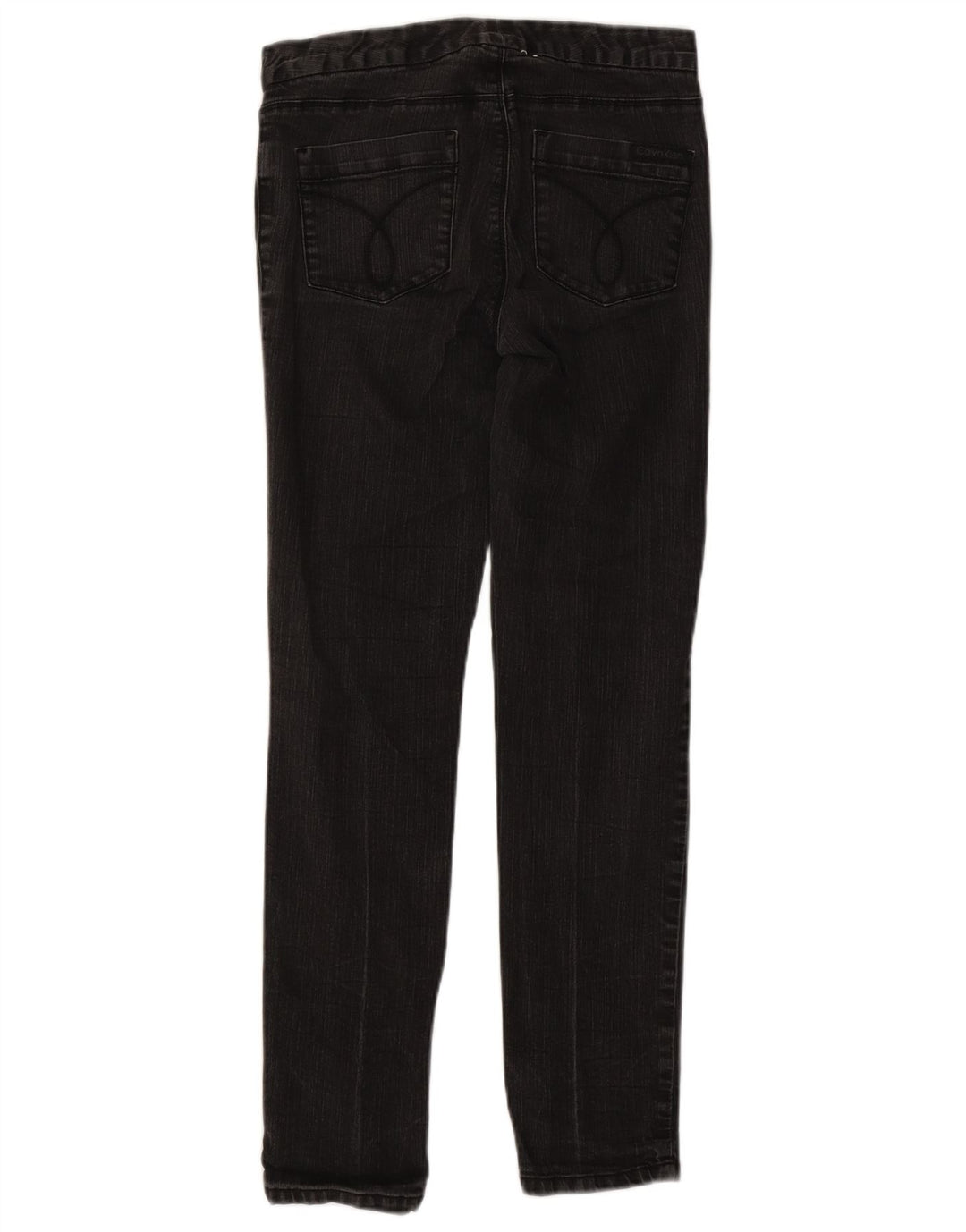 CALVIN KLEIN Dame Slim Jeans US 10 Large W32 L30 Grå Bomuld