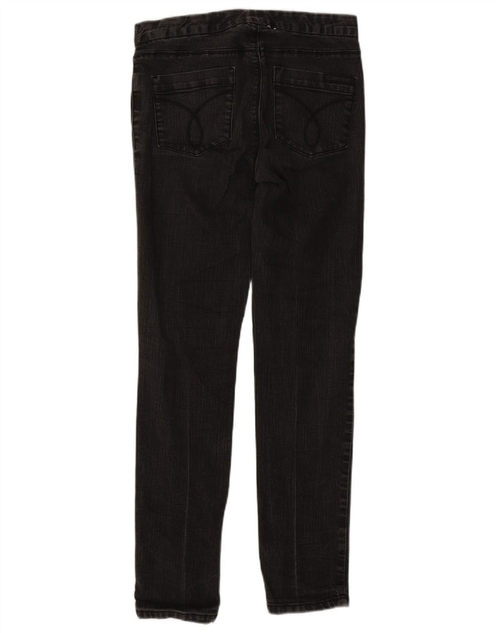 CALVIN KLEIN Dame Slim Jeans US 10 Large W32 L30 Grå Bomuld