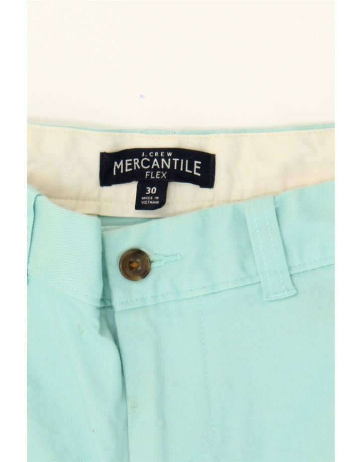 J. CREW Mens Mercantile Flex Chino Shorts W30 Medium Blue Cotton Vintage J. Crew and Second-Hand J. Crew from Messina Hembry 
