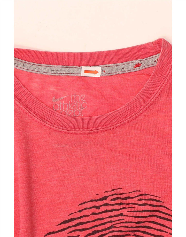 Nike Herre Regular Fit Grafisk T-shirt Top Medium Rød Polyester