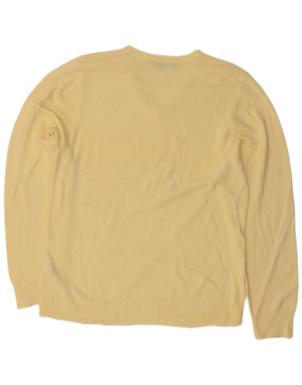 Marks & Spencer Herre V-hals sweater Medium Gul Akryl