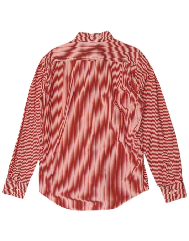 Gant Herre Fitted Shirt Størrelse 39/40 15 3/4 Medium Rød Nålestribet Bomuld