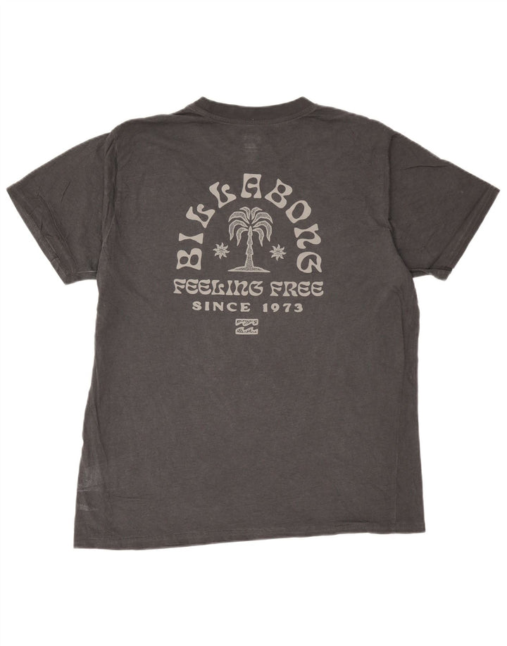 Billabong Herre Grafisk T-Shirt Top Stor Grå Bomuld
