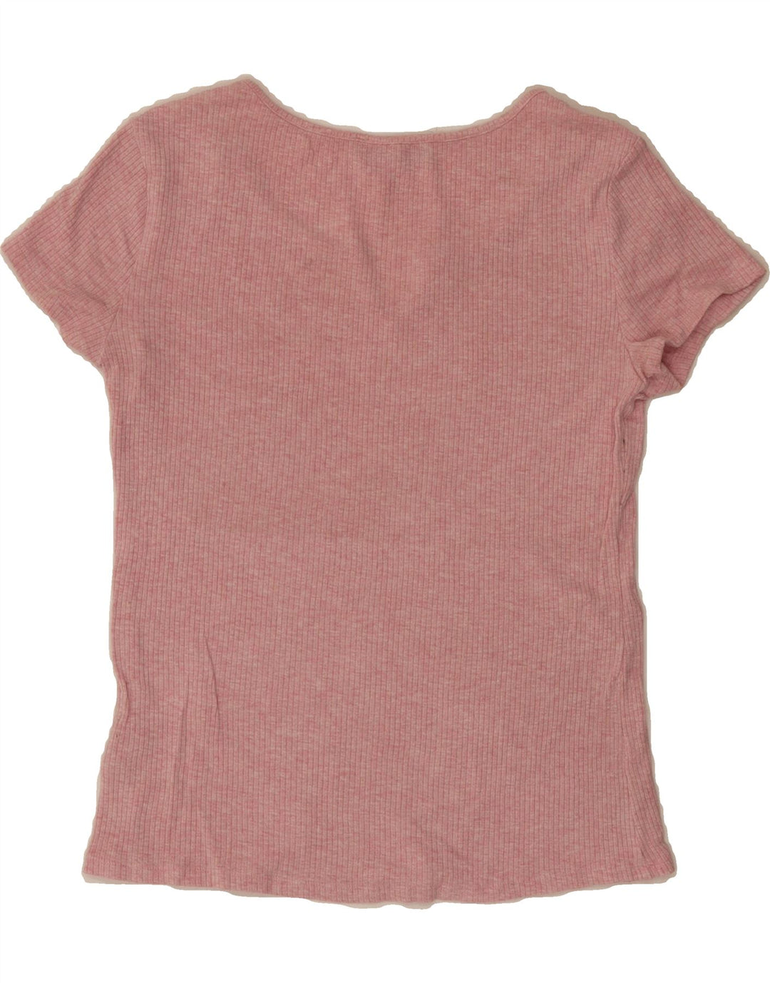 MARKS & SPENCER Womens T-Shirt Top UK 12 Medium Pink Viscose Vintage Marks & Spencer and Second-Hand Marks & Spencer from Messina Hembry 
