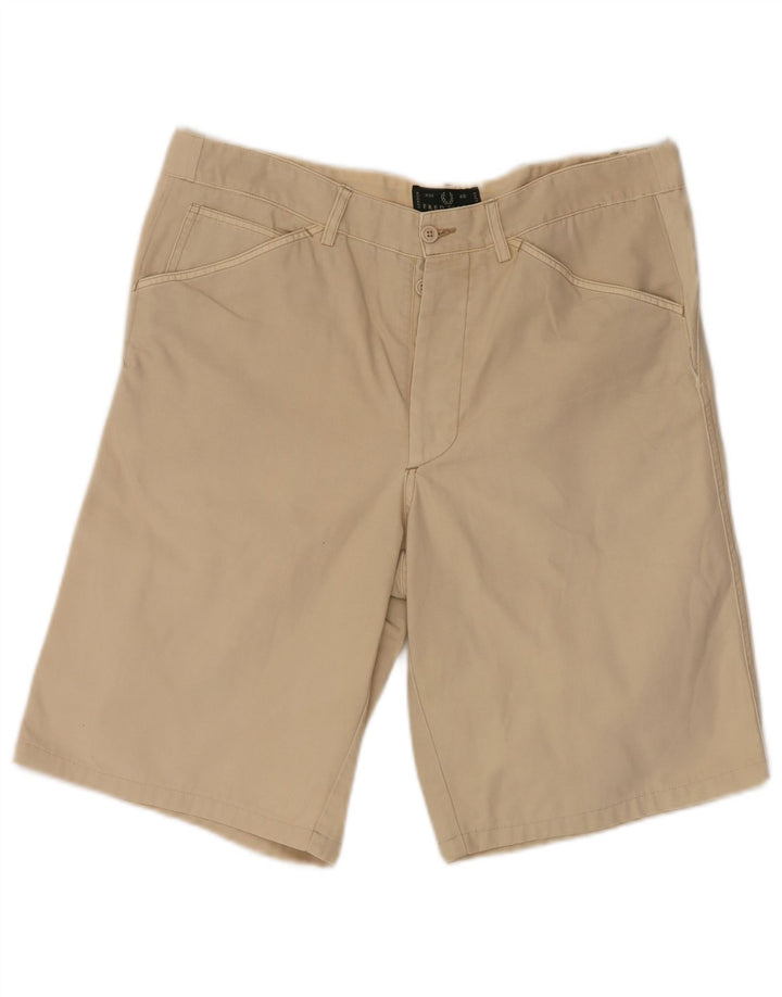 FRED PERRY Herre Casual Shorts IT 48 Medium W36 Beige Bomuld