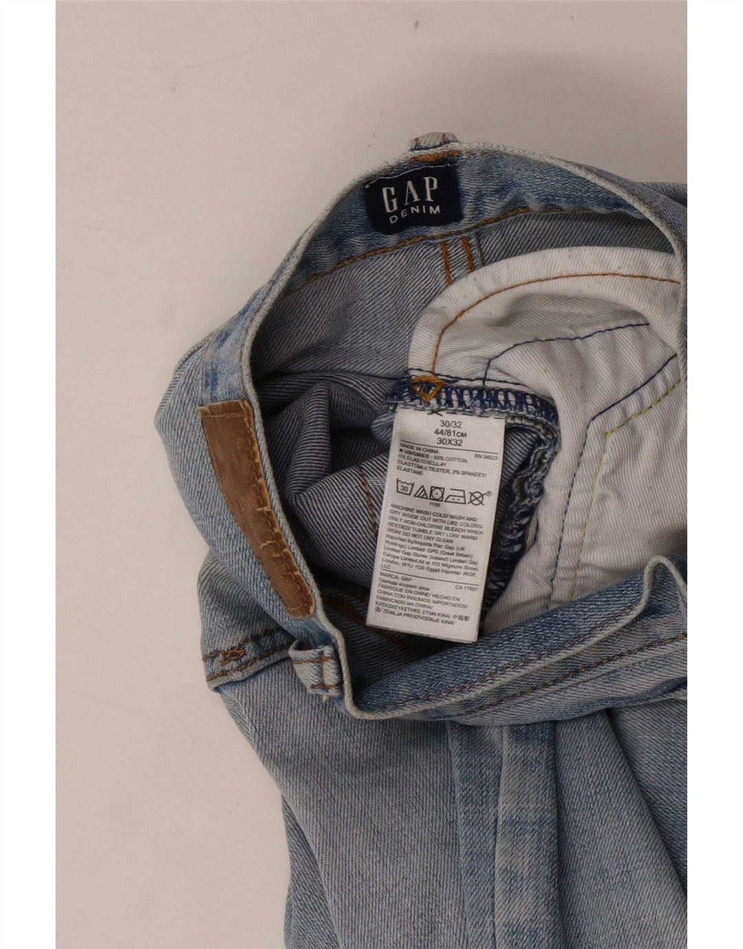 Gap Straight Jeans til mænd W30 L32 Blå Bomuld
