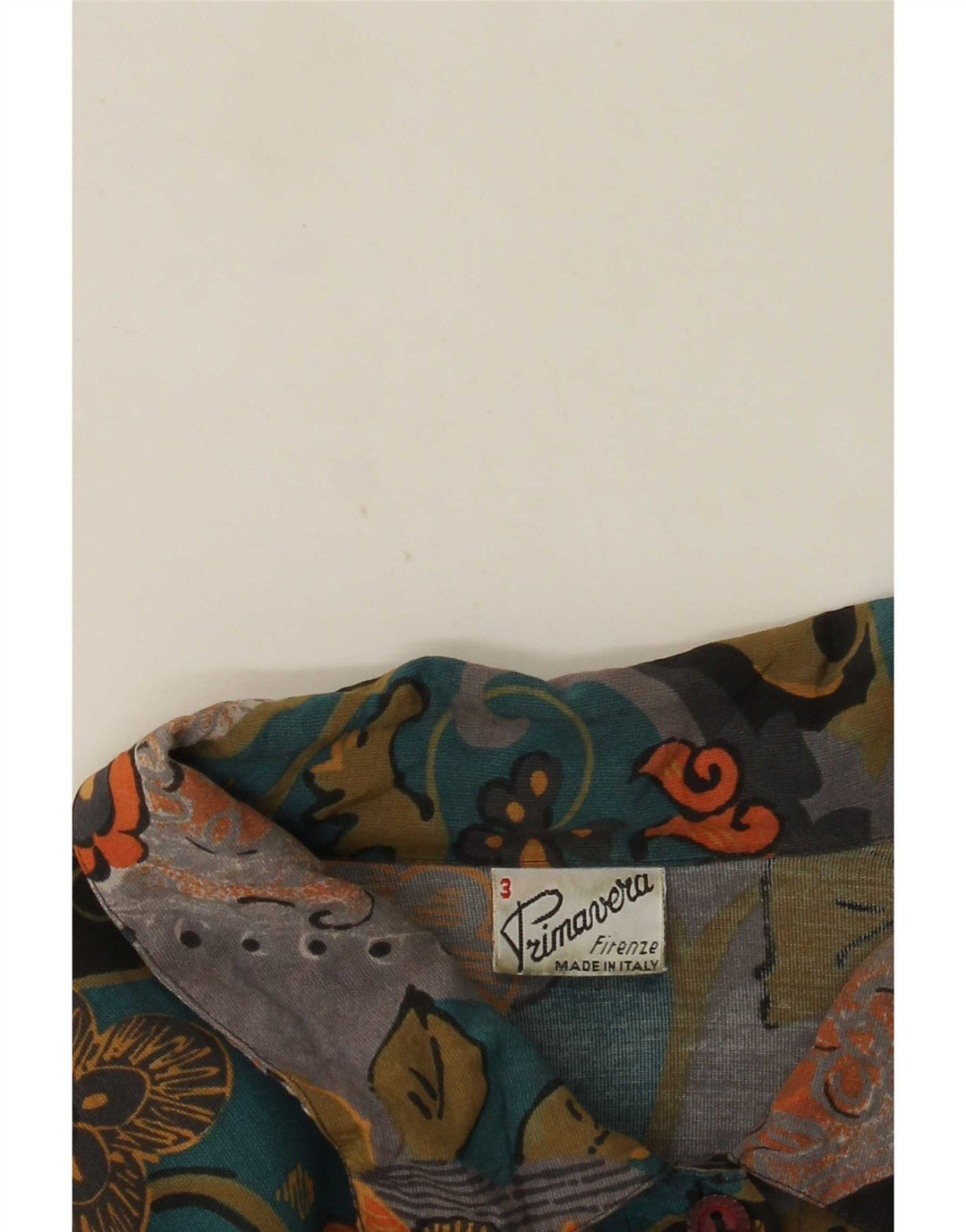 Primavera Firenze Dame Shirt Bluse UK 12 Medium Multicolored Floral