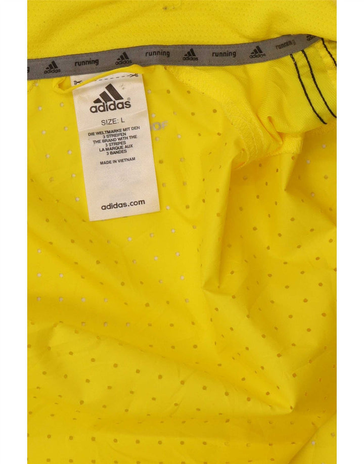 Adidas Herre Clima Proof Regnjakke UK 40 Stor Gul Polyester