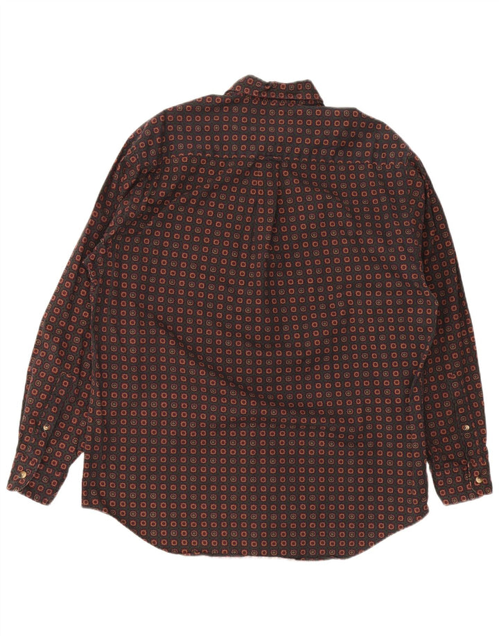 Nautica herreskjorte medium brun geometrisk bomuld