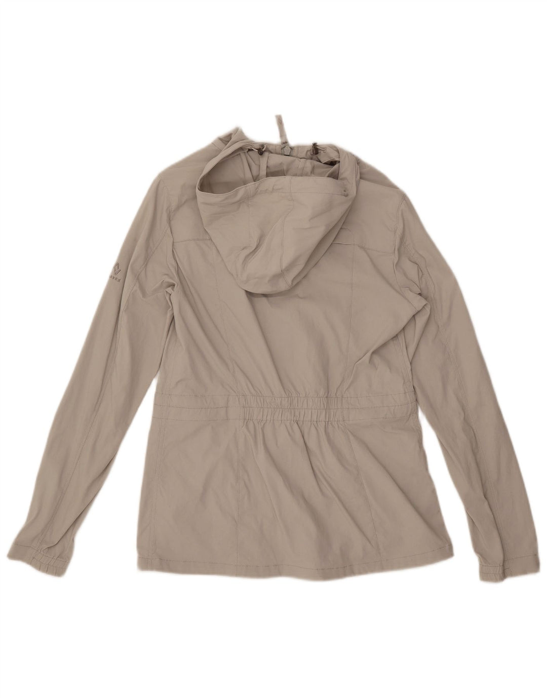 EDDIE BAUER Utility-jakke med hætte til kvinder UK 10 Small Beige Nylon