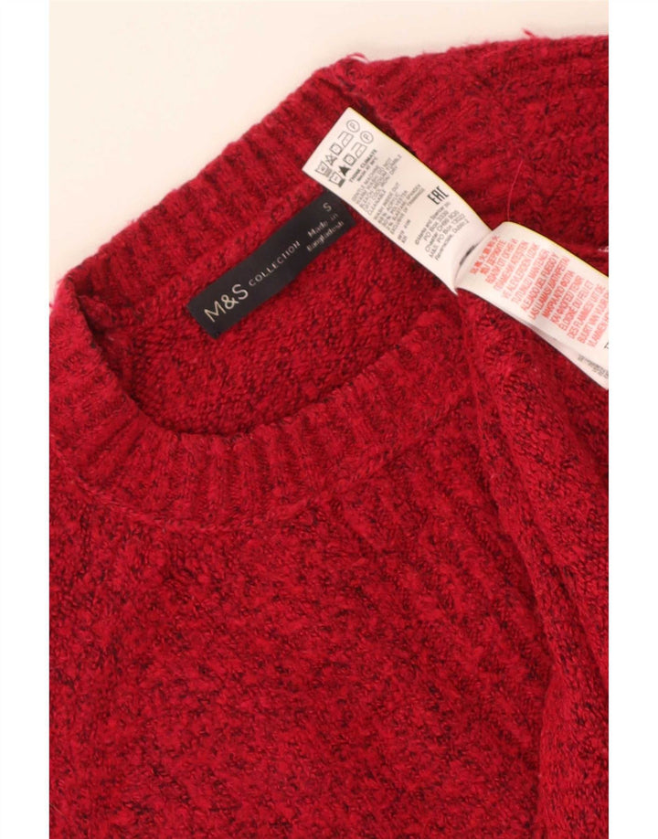 Marks & Spencer dame sweater med rund hals i overstørrelse UK 10 Lille rød