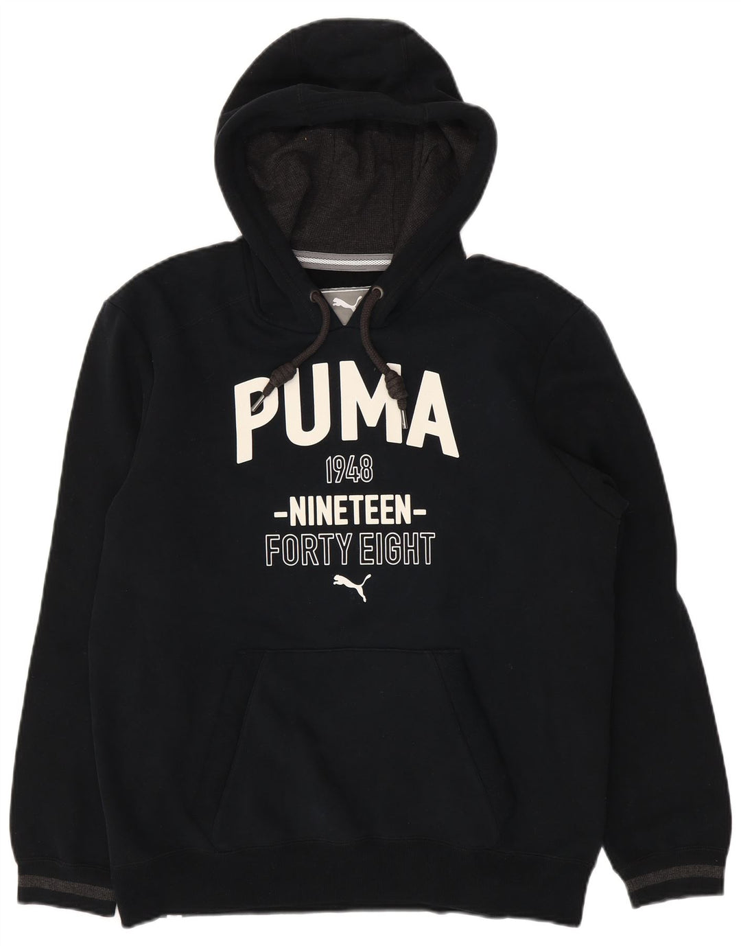 PUMA Mens 1948 Graphic Hoodie Jumper Large Black