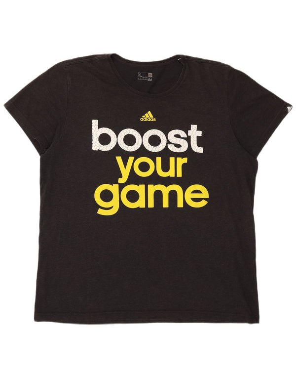 Adidas Mens Climalite Graphic T-Shirt Top XL Black