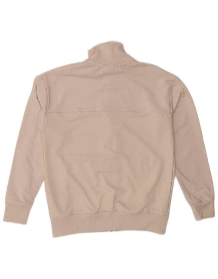 PUMA Mens Tracksuit Top Jacket Small Off White Polyester