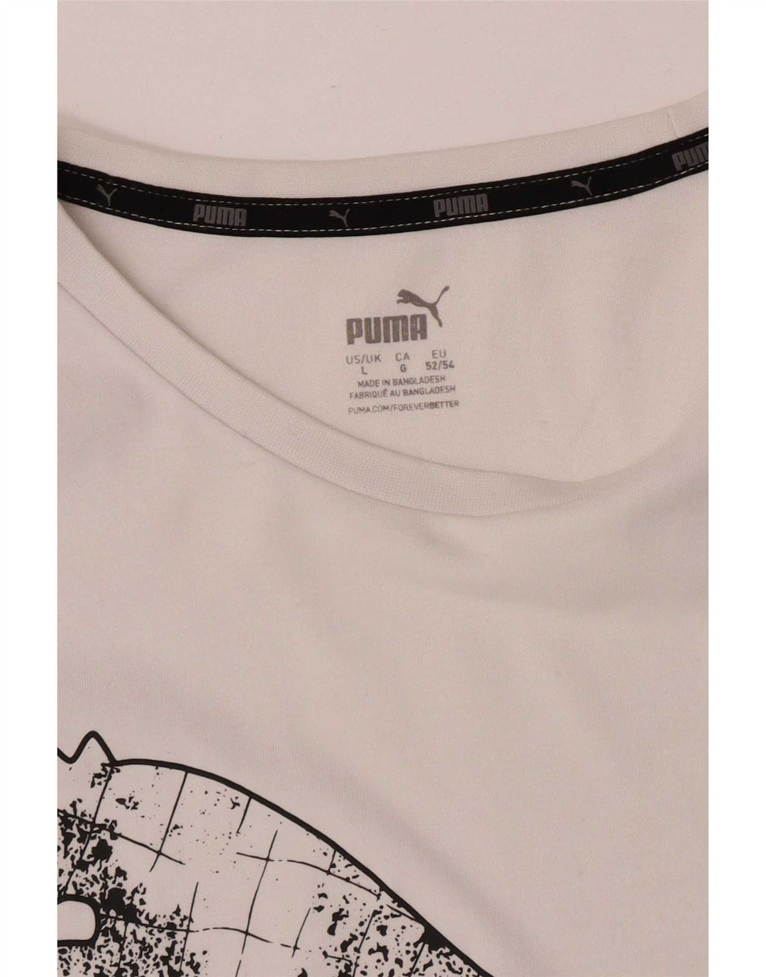Puma Herre Grafisk T-Shirt Top Stor Hvid