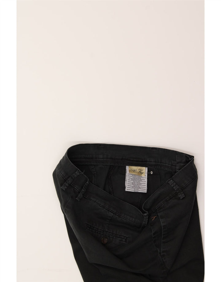 FAY Womens Straight Chino Trousers W30 L26 Black Cotton Vintage Fay and Second-Hand Fay from Messina Hembry 