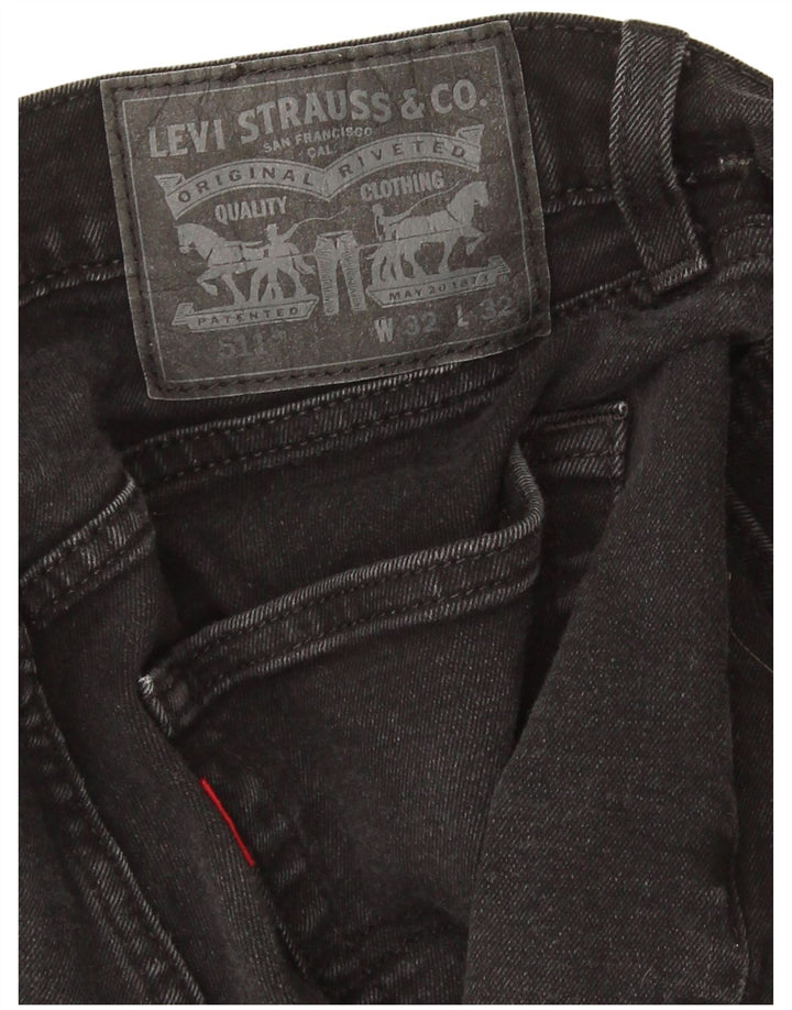 Levi's Herre 511 Slim Jeans W32 L27 Sort Bomuld