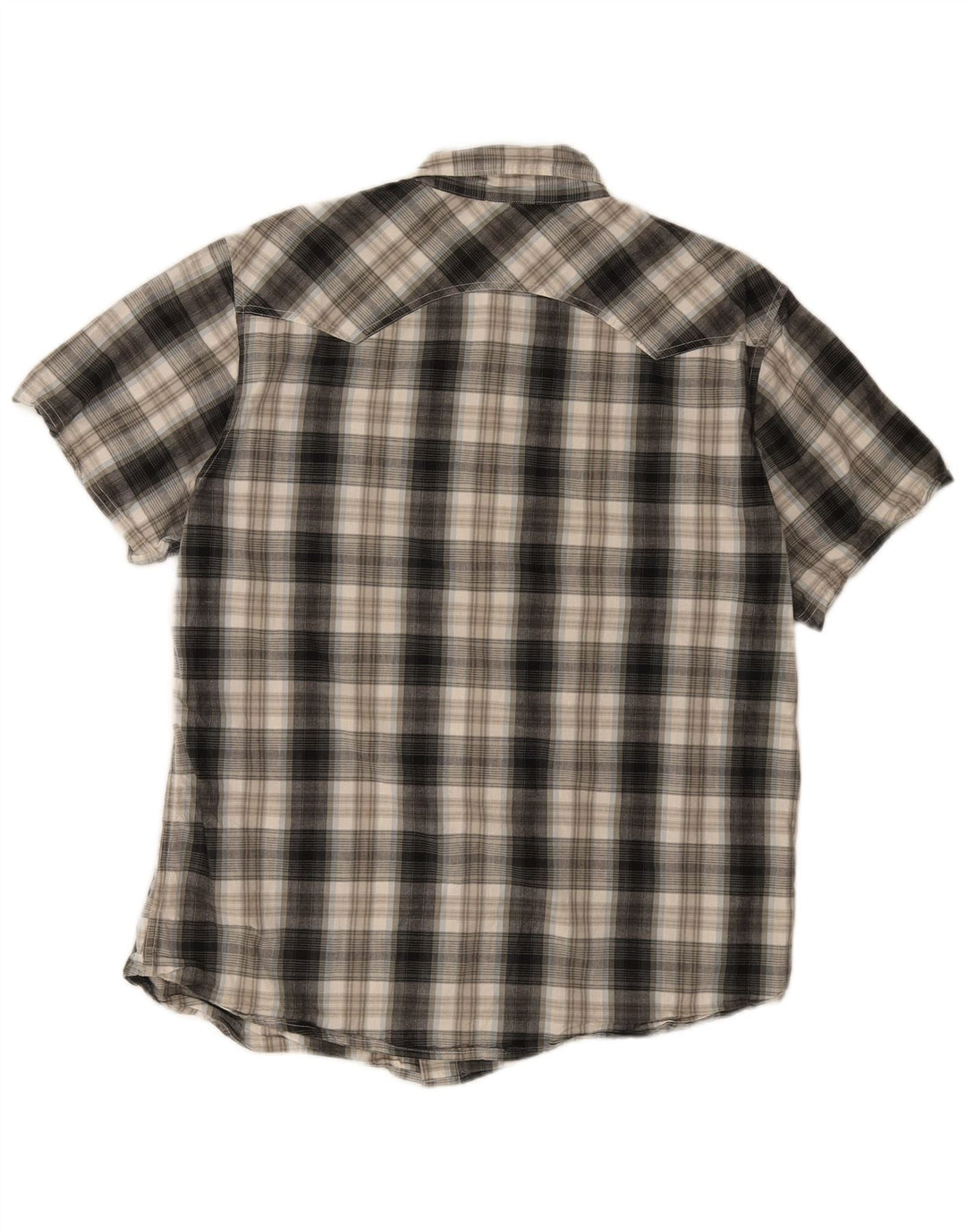 Levi's Herre moderne kortærmet skjorte, stor grå plaid bomuld