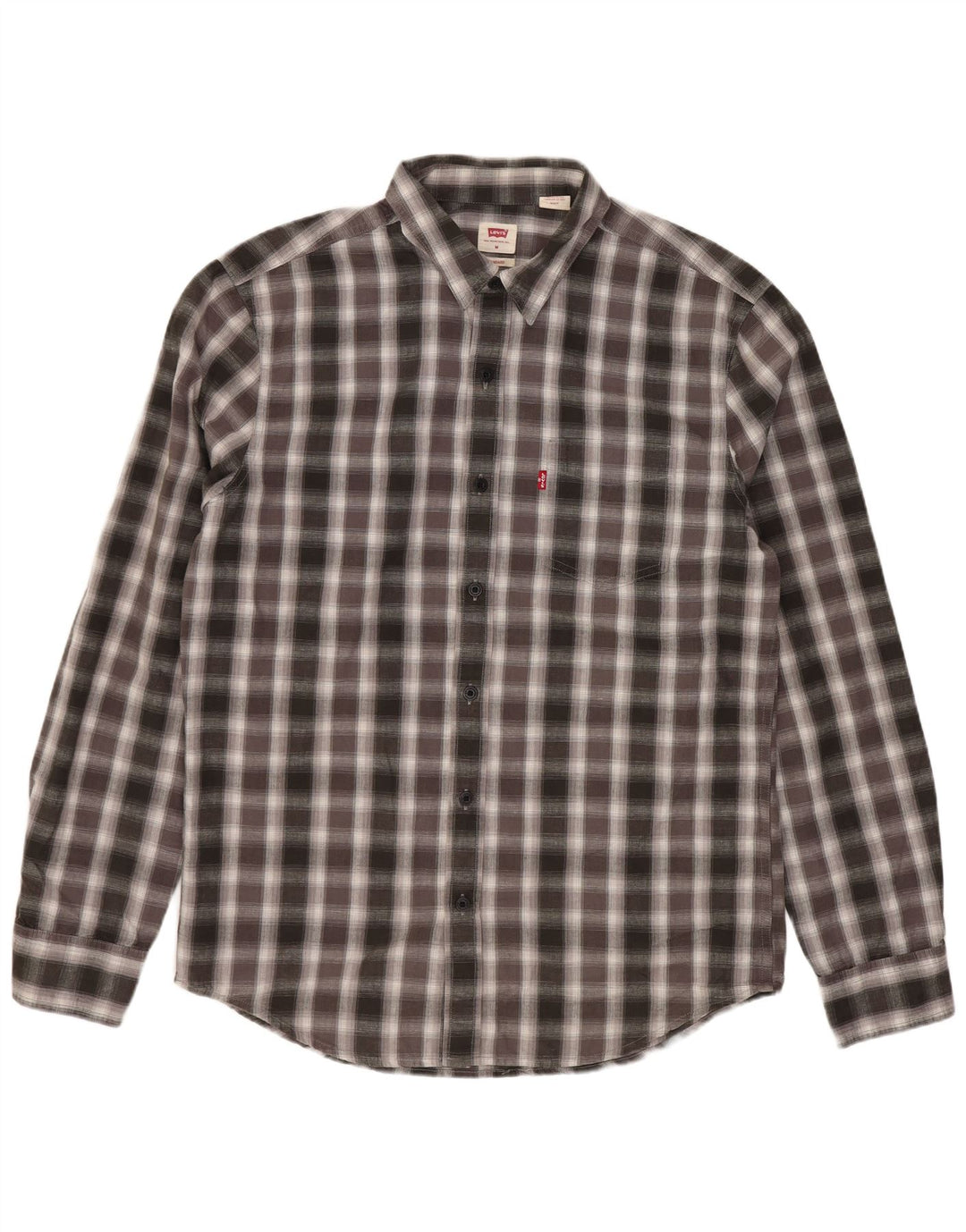 Levi's Herre Standard Fit skjorte Medium Grey Ternet Bomuld