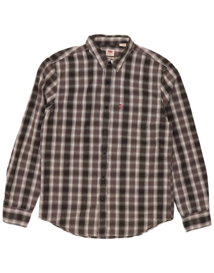 Levi's Herre Standard Fit skjorte Medium Grey Ternet Bomuld