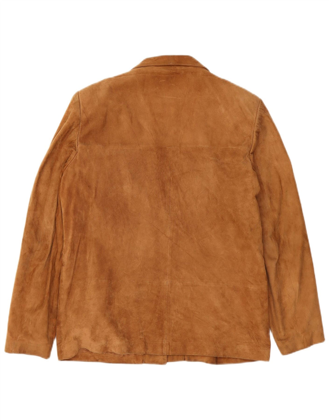 Vintage dame 3-knaps ruskindsblazerjakke IT 48 XL beige læder