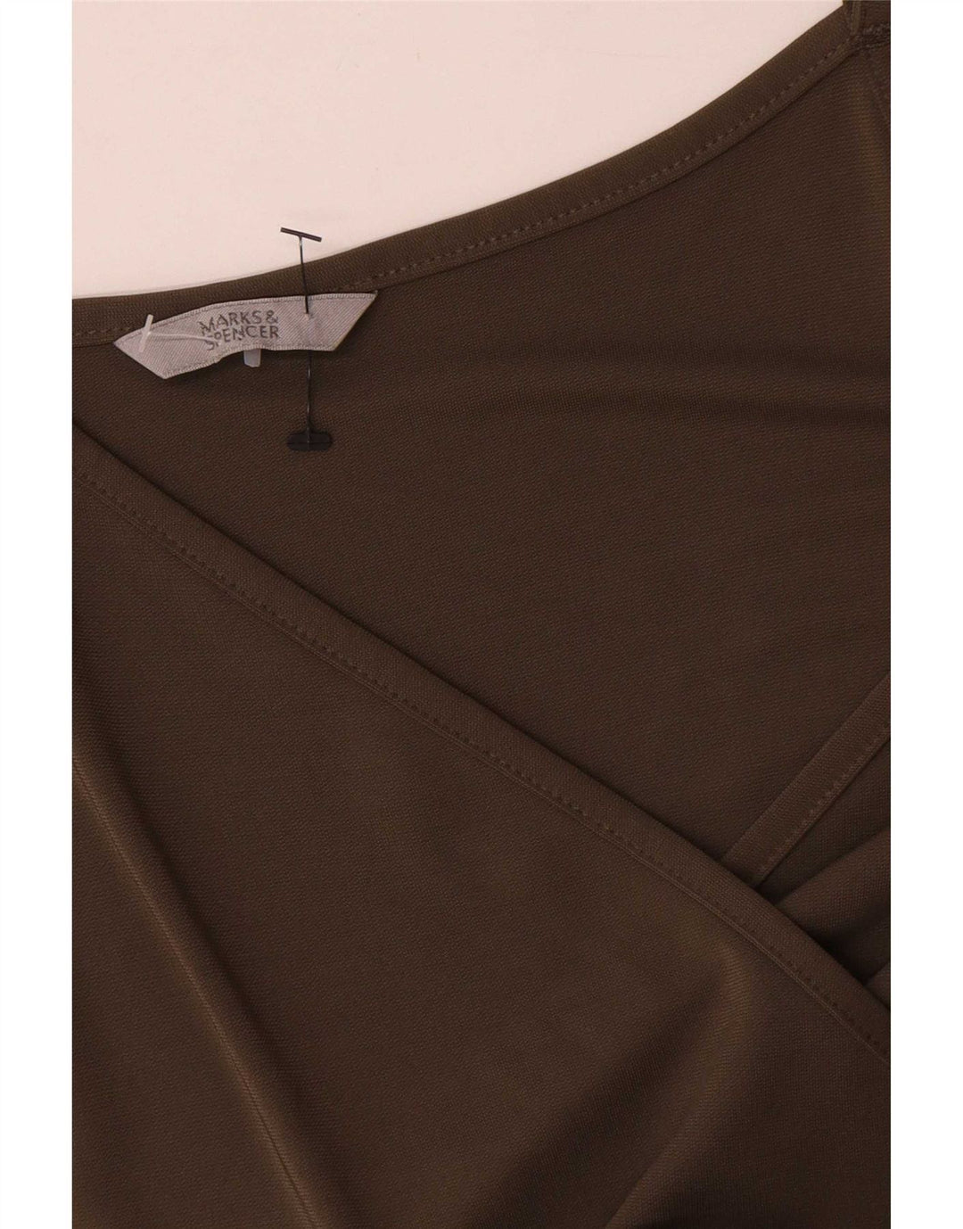 Marks & Spencer Dame Ærmeløs A-line kjole UK 12 Medium Khaki
