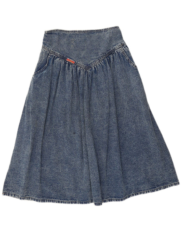 Vintage Womens Denim Skirt W28 L30 Blue Cotton