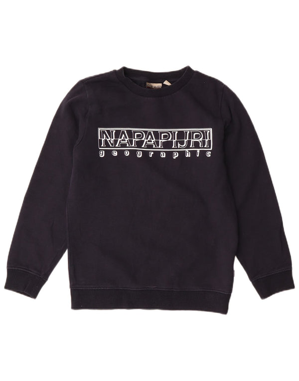Napapijri Boys Geographic Graphic Sweatshirt Jumper 9-10 år Marineblå
