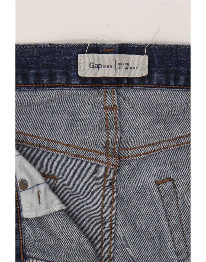Gap Straight Jeans til mænd W30 L30 Marineblå bomuld